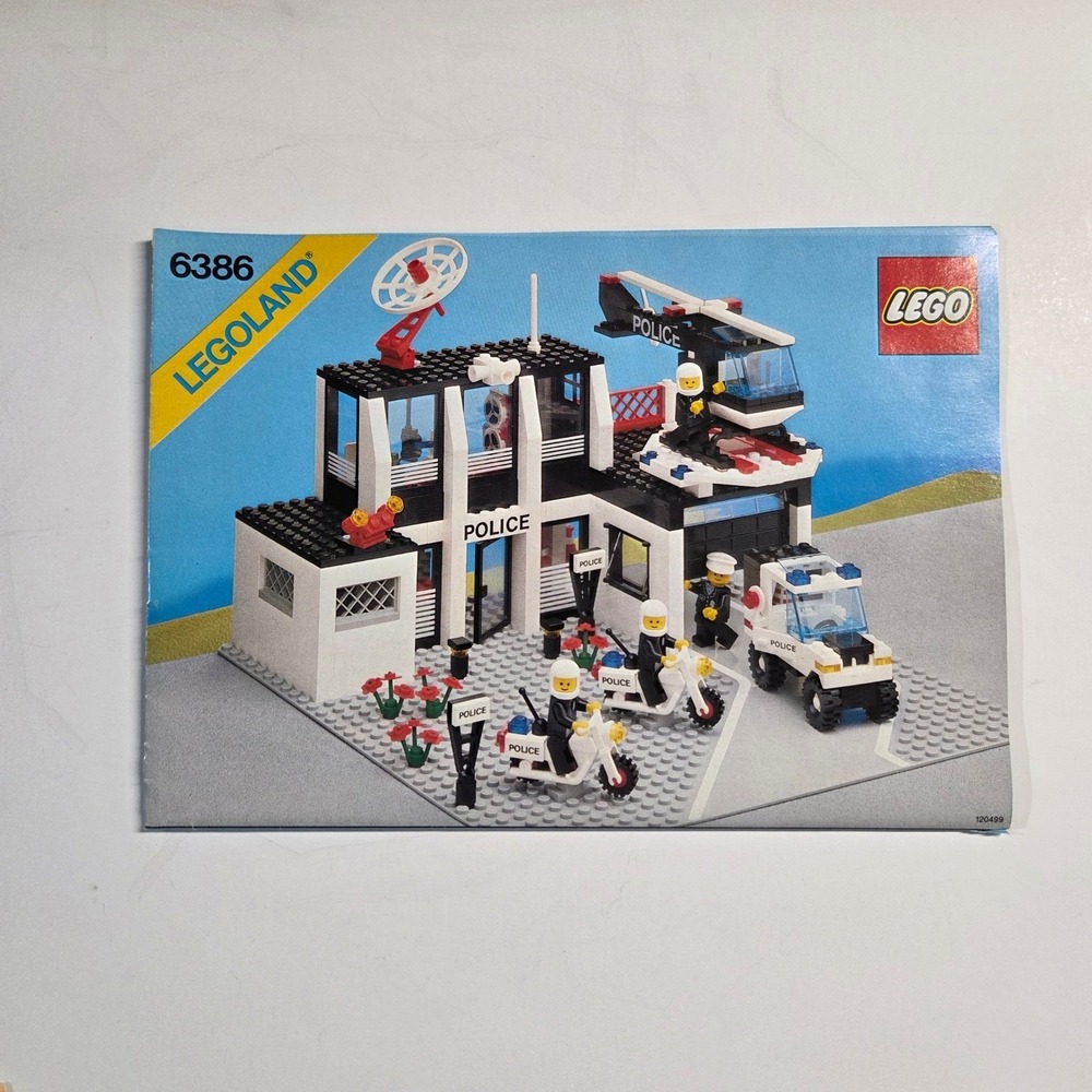 LEGO Legoland Police Command Base 6386 Manual Vintage 1986 Town Set Instructions